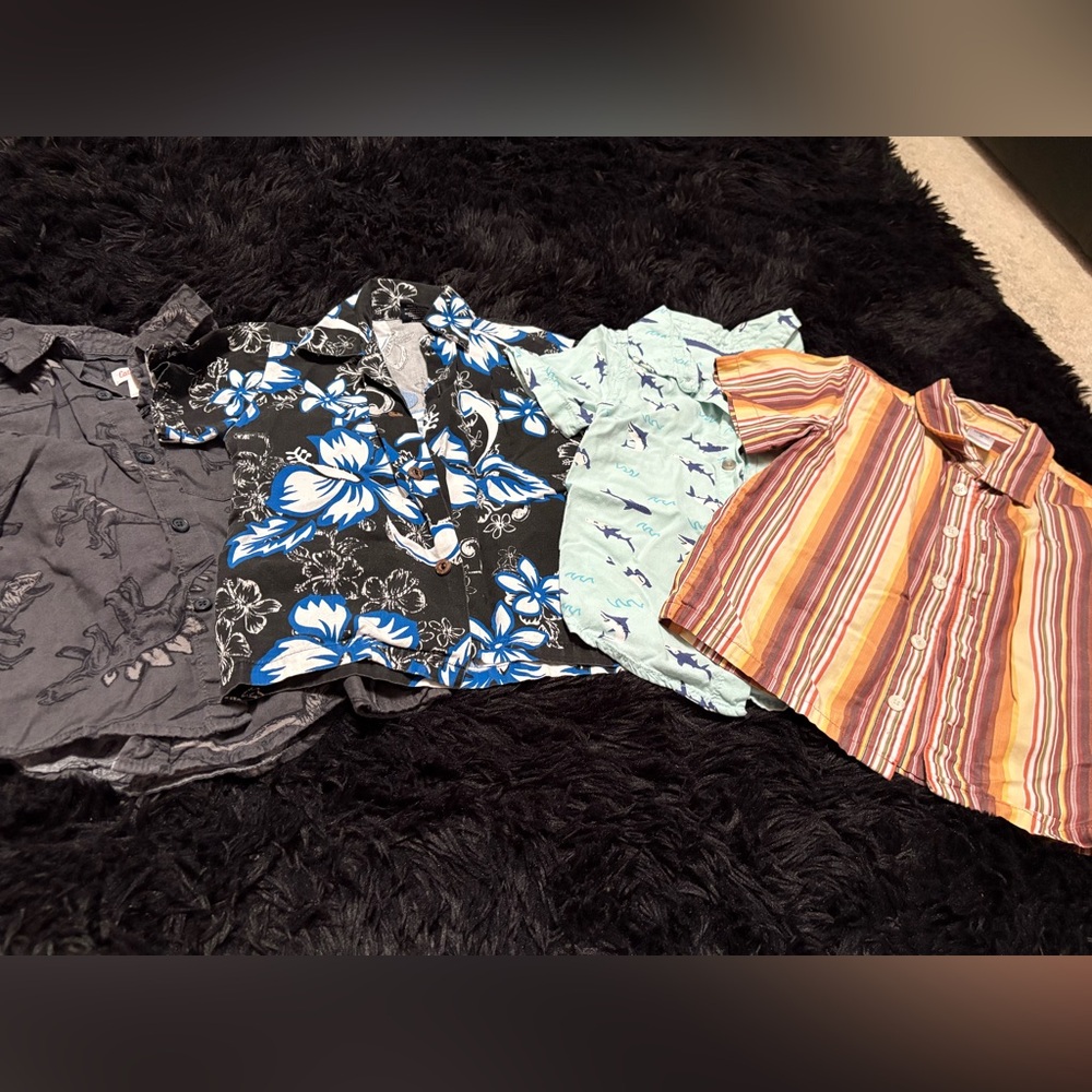 Kids' Assorted Patterned Shirts - Set of 4